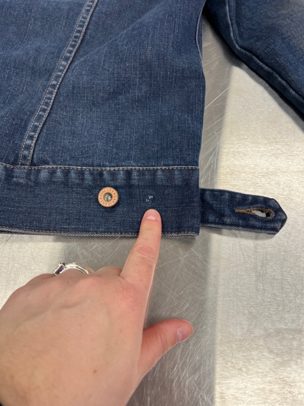 GAP Dark Blue Denim Jean Jacket for Women - Picture 11 of 12